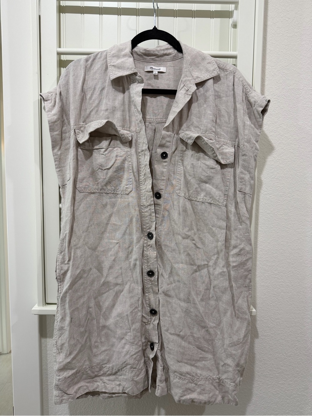 Madewell Utility Short-Sleeve Mini Shirtdress
